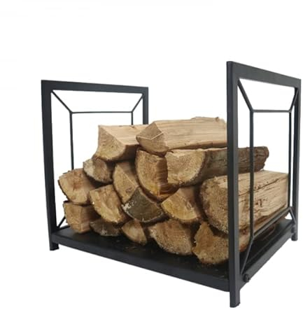 Grindi - Kaminholzregal Kaminholzständer Brennholzregal Holzaufbewahrung - Hazo, 43x35x36 - Holzkorb für Kaminholz & Holzlager, Holzunterstand für innen und außen