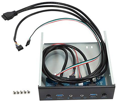 USB 3.0 till 2-portars USB 3.0 HUB + HD Audio + strömbrytarknapp