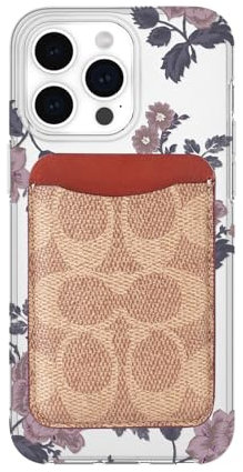 COACH Magnetische Handy-Brieftasche/Kartenhalter – kompatibel mit MagSafe Wallet – Signature Tan