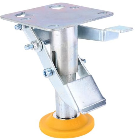 Floor Lock, Trolley Brake Floor Lock Manganese Steel Trolley Cart Lock with TPU Pad for 4~5in Casters, Deep Groove Ball Bearings (X-75-32-3)