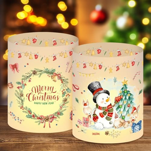 12 Stück Windlicht Tischdeko Einschulung, Meine Einschulung Tisch Deko, Einschulung Schulkind Windlichter Tischdeko, Schuleinführung Einschulungsdeko, Geeignet für Teelichter oder Kerzen (Weihnachten)