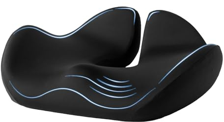 QYILAY Cojín ergonómico de espuma viscoelástica para silla de oficina, cojín ortopédico para cadera, coxis, ciática, coccyx, cojín para coche, silla de ruedas, silla de juegos, silla de oficina