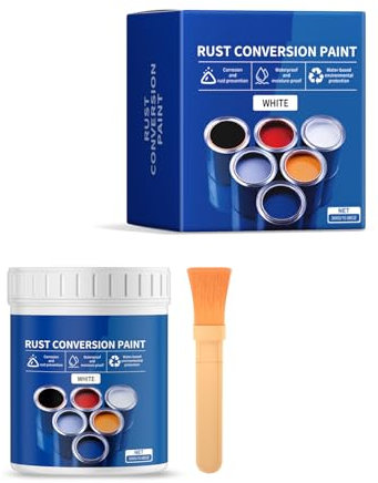 Mumuve Pintura inhibidora de óxido a base de agua de 300 g con pincel que ofrece un revestimiento protector resistente a la intemperie y colorido para superficies de metal, piezas de automóviles y