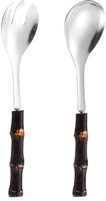 ZHERIKAH Juego de Cubiertos para Ensalada de Acero Inoxidable, Cucharas Soperas, Cucharillas de Postre, Adecuado para Reuniones Familiares, Fiestas, Cocinas, Restaurantes