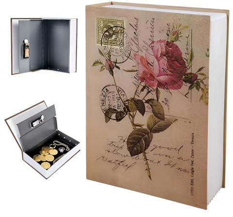 XPJBKC Libro Cassaforte Invisibile, Dizionario Cassaforte Libro con Serratura a Combinazione, Cassetta di Sicurezza Cassetta Portavalori a Forma Libro, Book Safe Portatile Salvadanaio per Ufficio, Cas