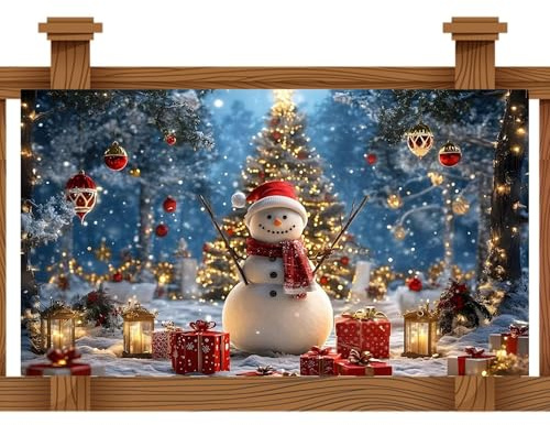 Striscione natalizio per porta del garage - tela 4,3 x 1,8 m, decorazione natalizia per porta del garage, decorazione per vacanze | Arazzo da parete stagionale per portico, cortile, m