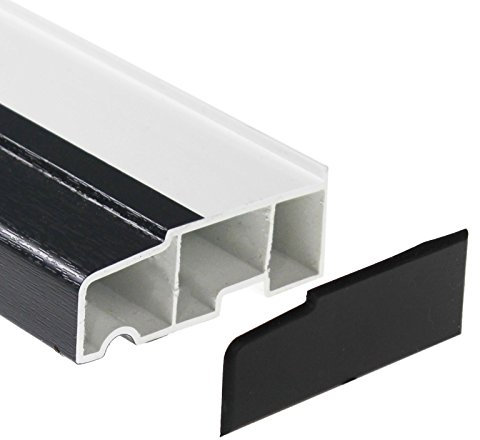 85mm x 1m Grey UPVC Plastic External Stub Window Sill (with End Caps)