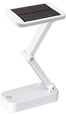 DINOWIN Lámpara de Mesa Solar Recargable USB Plegable Portátil Luz Lectura Lámparas De Mesita 24LED para lectura de interiores, iluminación de lectura de mesa, lámparas de lectura de noche