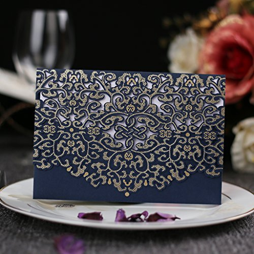 CYSKY Inviti o partecipazioni di Matrimonio, 20/50 Pezzi Kit Carte di Invito a Nozze con Carta Stampabile e Buste per Fidanzamento, Matrimonio, Anniversario