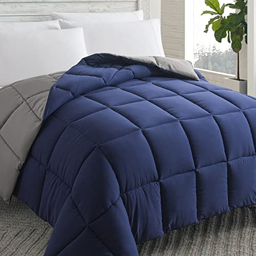 Down Alternative Comforter Blue/Grey Queen Size - All Season Duvet Insert