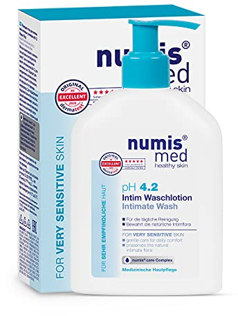 numis med Intim Waschlotion ph 4.2 - Hautberuhigende Intimwaschlotion für sehr empfindliche & sensible Haut - Intim Lotion ohne Silikone, Parabene & Mineralöl - Intimpflege (1x 200 ml)
