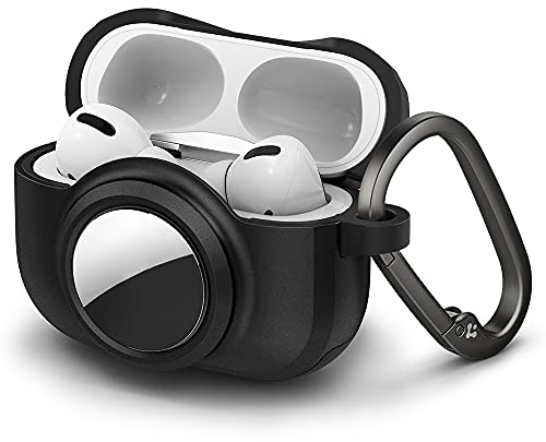 Spigen Tag Armor Duo Kompatibel mit Airpods Pro Hülle and AirTag Hülle Cover - Schwarz