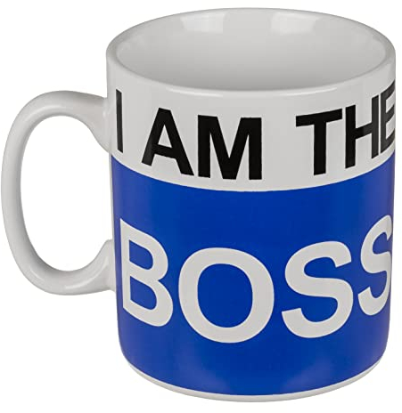 MIJOMA Boss Tasse XL – Große Kaffeetasse für Büro & Zuhause, lustiger Becher „I Am The Boss“, ca. 1000 ml, Geschenkidee (Boss Mug)