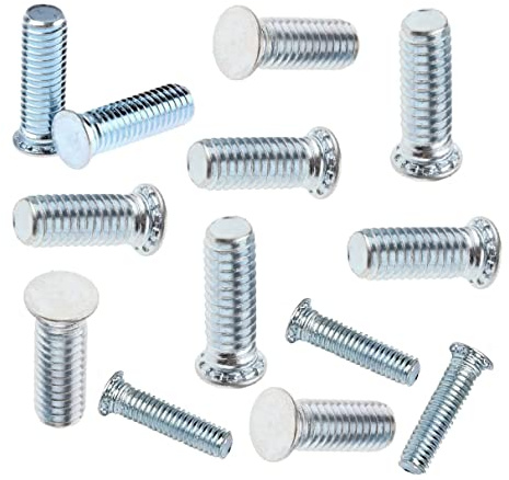 TERF® M6 (6mm) X 20mm Self Clinch Studs Screw M6 X 20mm Steel Clinching Flush Head Studs Screw - Pack of 20
