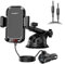 Bluetooth 5.3 FM Transmitter for Car/Car Bluetooth Transmitter with Phone Holder Bluetooth Car Adapter PD 30w & QC 3.0 Fast Car Charger Supports TF SD Card 64G 3.5mm AUX Input Support Drive PlayMusic