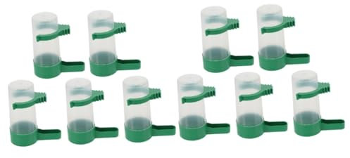 MILISTEN 10 Stück Vogeltrinkbrunnen Vogelkäfig Wasserspender Wasserbrunnen Für Vogelsittiche Wasserspender Automatischer Vogelwasserspender Wasserspender Für Papageien