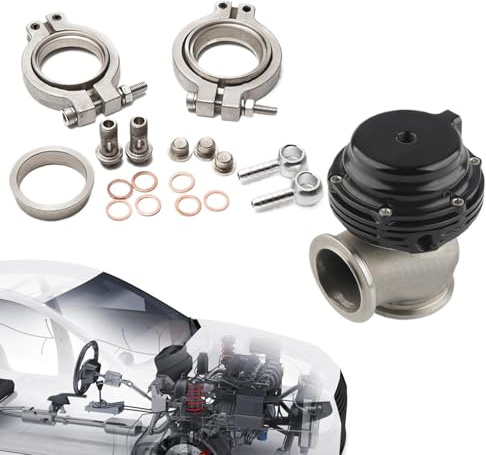 Valvola di scarico, valvola Wastegate da 38 mm - Collettore di scarico Turbo Wastegate esterno 38MM | Valvola a saracinesca per rifiuti del turbocompressore, valvola per tubo di scarico Wastegate este