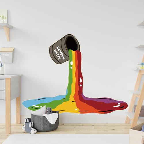 Winhappyhome Paint Bucket Color Paint Wall Stickers Bedroom Living Room Nursery Decoration Kids Room Sticker