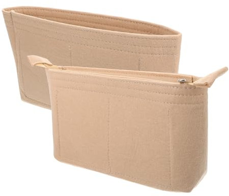 Veemoon 2piezas Organizador De Bolso Pequeño De Fieltro Unidades para Mujer Resistente Decoloración