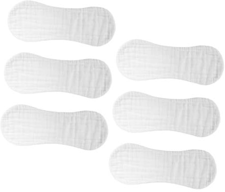 Beaupretty 6pcs Organic Cotton Burp Cloths for Newborns Soft Breathable Muslin Washable Diapers Reusable Pee Pads Multipurpose Wash Cloths for Boys and Daily Use