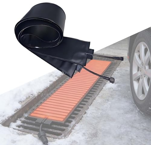 Electric Heated Roof Edge & Gutter De-icing Mats | Snow Melting Pads, Flexible PVC, Easy DIY Setup, Weatherproof, Self-Regulating, Efficient Heating 4.7x299.2 inch