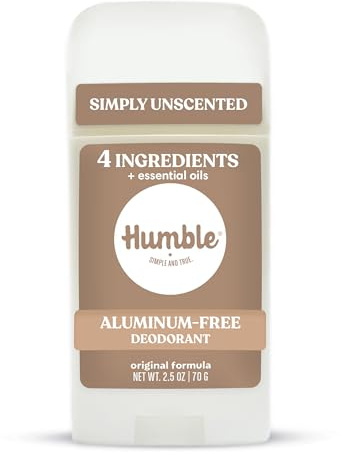 Humble All Natural Deodorant, Aluminum And Paraben Free, Cruelty Free Men And Women Deodorant Unscented 1-Pack