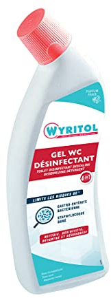 WYRITOL - Gel WC Désinfectant surpuissant- Formule 4en1 - Ultra détartrant - Désodorise et parfume - 750 ML- Fabrication française