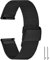Aliwisdom bracelet de Montre 20mm pour Montre connectée, Smartwatch universelle Métal Acier Maille Bracelets de rechange de à libération Rapide pour Homme Femme (Noir, 20mm)