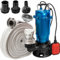 Heavy Duty Flood Sewage Water Pond Drain Septic Sump Cesspool Grinding Pump with Fire Hose 20 30m or Pump Only (30M FIRE Hose White)