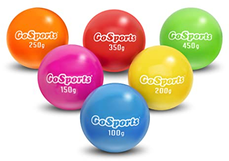 GoSports Plyometrische gewichtete Bälle für Baseball- und Softball-Training, 6er-Pack, mit variablem Gewicht zur Verbesserung von Kraft und Mechanik, Set Pro