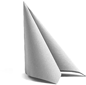 Alvotex Soft Point 50 Servietten, hochwertige Einwegserviette, 38x38 cm, Grau
