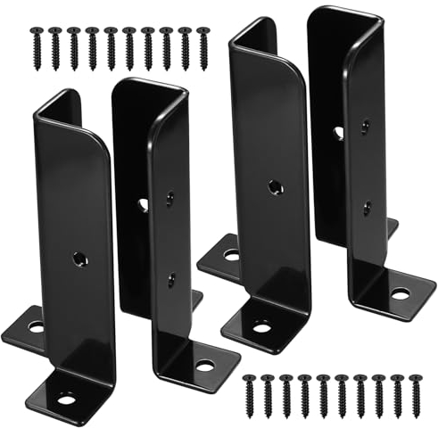 Supports de poteaux de terrasse réglables, Ensemble de 4 supports de base de poteau, Supports de pergola pour poteaux de 38x38 / 50x50 / 50x101 / 101x101mm, Balustrade de terrasse, Boîte aux lettres