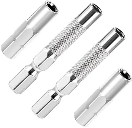 4 Pcs Hex Bit Holder, Impact Driver Socket Adapter, Hex to 1/4 Drive Adapter, Drill Bit Adapter for Quick Bit Change, Sockets, Screwdriver Converter
