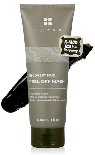BRMUD Recovery Mud Peel Off Mask for Exfoliating and Deep Cleansing, Blackhead Remover Mask 110ml