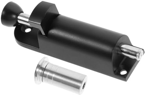 HAMPPLIES Chiavistello a Molla in Lega Di Zinco Resistente, Perno Di Chiusura Automatico Ritorno Elastico, Bullone Robusto Per Porte Scorrevoli, Per Uso Domestico e Commerciale, Finitura Nera Piccola