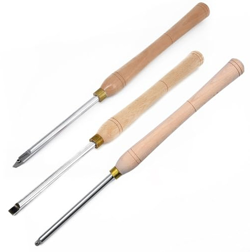 Herramienta de torneado de madera, cortador de carburo, punta cuadrada redonda, aleación de dureza, mango de madera, agarre cómodo para torno, modelado y manualidades