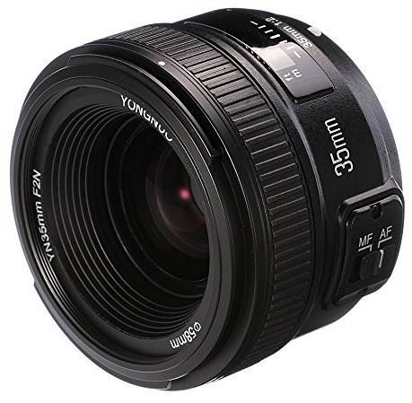 YONGNUO Lente de gran apertura F2.0 de 35 mm para cámaras Nikon DSLR