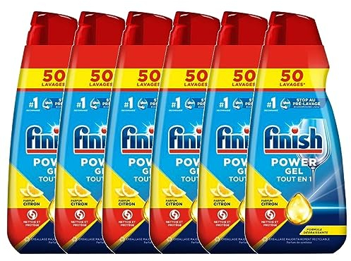Finish Power Gel Tout en 1 Citron - Lot de 6 x 1L