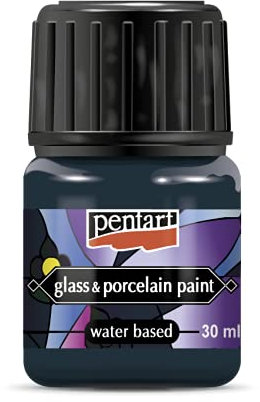 Zita`s Creative Glas- und Porzellanfarbe 30ml - türkisblau. Glass- and porcelain paint, Glasmalerei