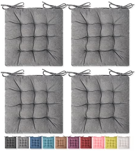 SQUARE MOON 4 Pack Seat Cushion, Chair Cushion, Comfort Chair Pads, Chair Mat for Indoor, Outdoor Dining Chair, Office Chair, Desk Chair