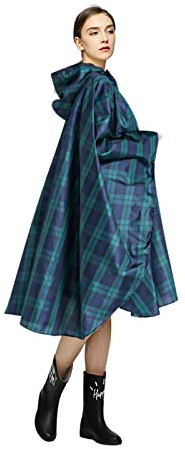 LAMA Poncho de Lluvia Impermeable, Ligero y Reutilizable, Chaqueta de Lluvia para Senderismo con Capucha y bolsa de Transporte para Adultos, Mujeres, Hombres, Actividades al Aire Libre