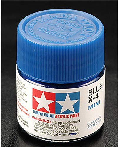 Tamiya Acrylic Mini XF-4 Gloss Blue 10ml Paint Bottle