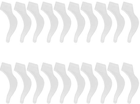UKCOCO 10 Paar Anti-rutsch-abdeckung Für Brillen Anti-halter Für Brillen Brillenhaken Aus Silikon Brillenhalter Über Brille Sonnenbrille Brillenbeine Weiß Kieselgel Ohrenschützer