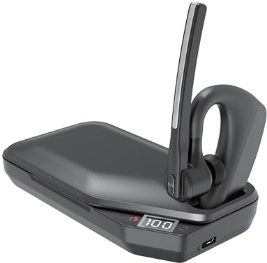 Conambo Bluetooth Headset V5.2, kabelloser Ohrhörer mit 750-mAh-Ladeetui, 64 Stunden Gesprächszeit, Bluetooth Ohrhörer kabellos Telefon mit CVC 8.0 und ENC Dual Mikrofon für iPhone/Android/Laptop