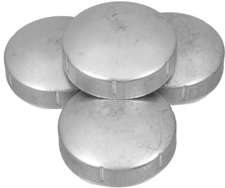 NIYANGLE Lot De 4 Capuchons De Poteaux De Clôture En Métal Galvanisé Pour Garde-corps Accessoires Robustes Et Solide Compatible Poteaux à Maillons Losangés Design Élégant Et Minimaliste