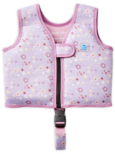 Go Splash - Chaleco de natación (con cinturón), Color Lila Primavera, 4-6 años