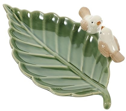 LABRIMP Piatto Gioielli in Ceramica Forma Di Su Foglia Espositore Per Portacollane Vassoio Oggetti Per Braccialetti Orecchini