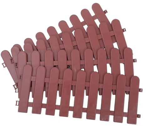 NUOBESTY Enclos Extérieur pour Tortues Terrestre 4 Pièces Barrière Plastique Solide 50x20 Cm Couleur Café Jardin Pelouse Animaux Petits Enclos Compagnie
