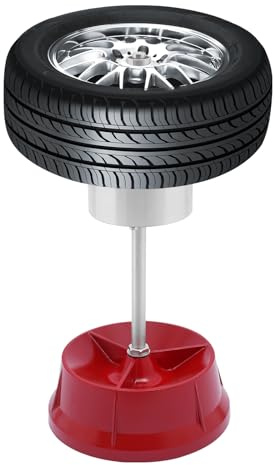 DOPBENT Máquina equilibradora de neumáticos de aluminio, soporte de neumáticos para bujes de 1 a 4 pulgadas de coche y motocicleta, máquina equilibradora, fácil de transportar