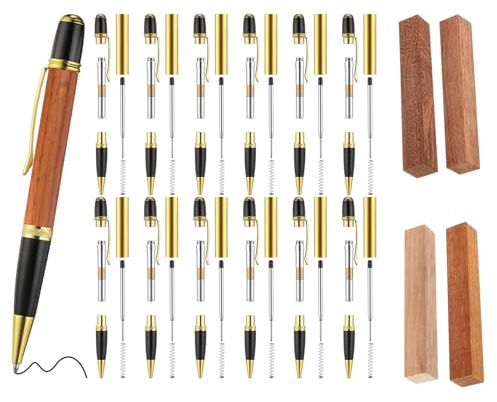 Stineng Per Kit di Penne per Tornitura del Legno da Tornio 12-Pack, Include Penne Slim da 7mm con Ricariche e Blocchi, per Kit di Fai-Da-Te B